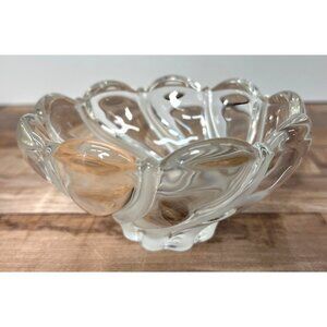 Vintage Crystal Mikassa Peppermint Swirl Glass Candy Dish Bowl